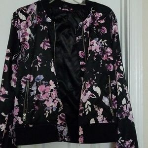 A.N.A floral bomber jacket